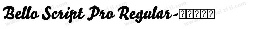 Bello Script Pro Regular字体转换